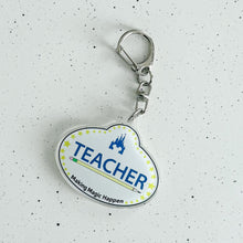 Load image into Gallery viewer, Teacher Cast Member Lanyard/Bag Charm Keychain