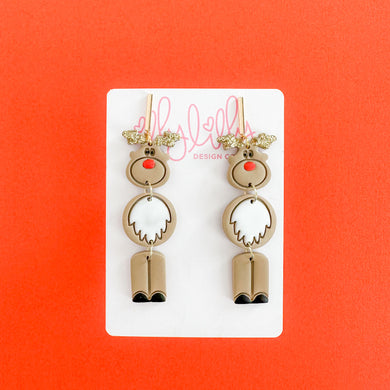 Three Piece Reindeer Earrings