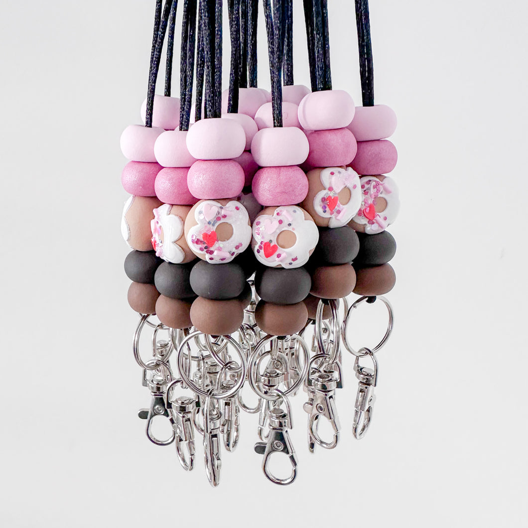 Valentine Donut Lanyard