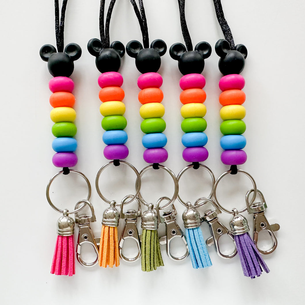 Color Pop Mouse Ear Silicone Lanyards