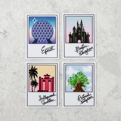 Wish You Were Here Stickers- 4 Park Pack