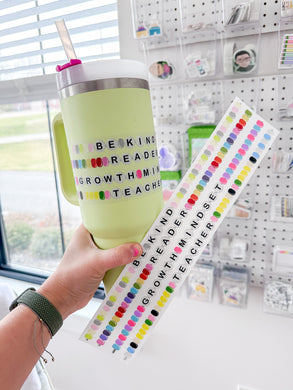 XL Friendship Bracelet Teacher Sticker (clear background!)