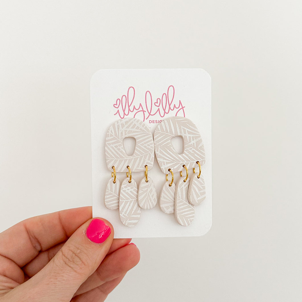 Ivory Palm Statement Earrings