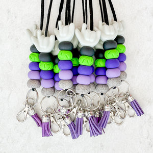 ILY Hand Hallowvibes Lanyard