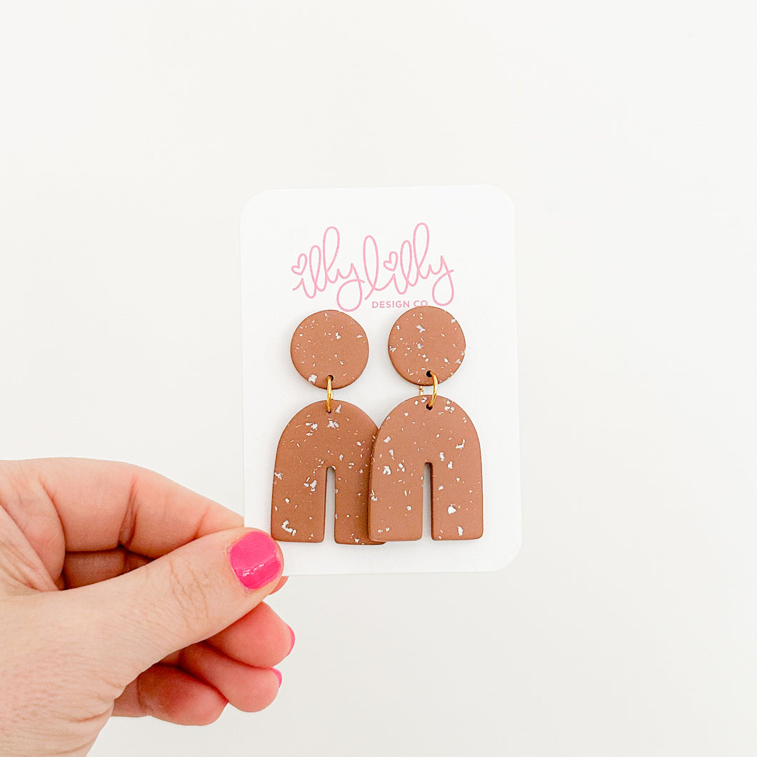 Terracotta Statement Arch Earrings
