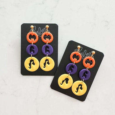 Hocus Pocus Triple Dangle Earrings