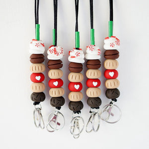 Peppermint Mocha Inspired Coffee Lanyard