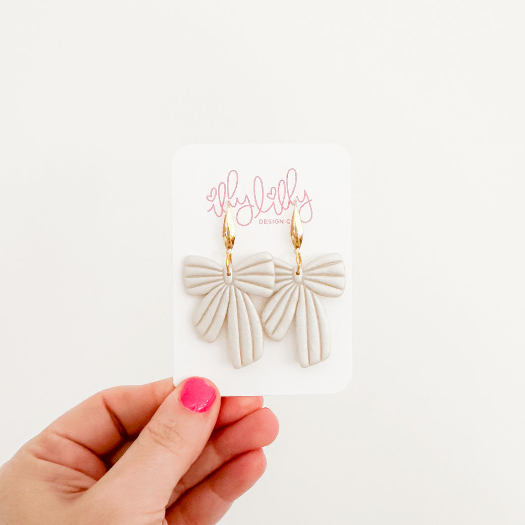 Pearl Bow Earrings