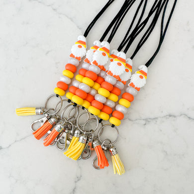 Silicone Candy Corn Witch Lanyard