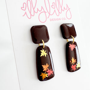 Leaf Glitter Drops in Sangria