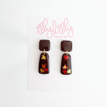 Load image into Gallery viewer, Leaf Glitter Drops in Sangria