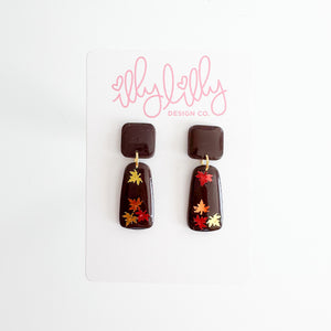 Leaf Glitter Drops in Sangria