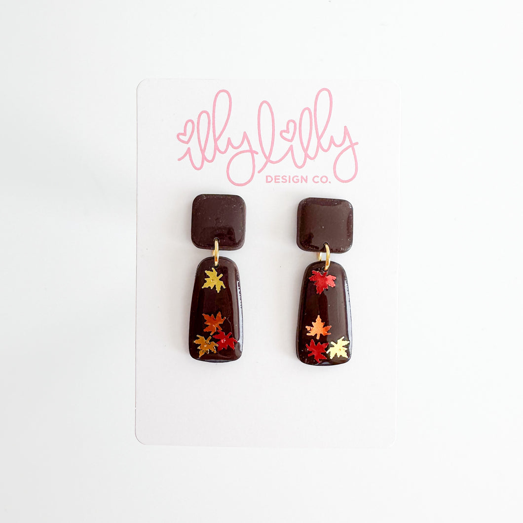 Leaf Glitter Drops in Sangria