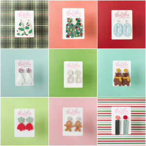 Illy Lilly Surprise Earring Advent Box (set of 12 half holiday half anytime earrings!)
