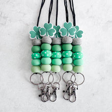 Load image into Gallery viewer, Shamrock Silicone topper Lanyards