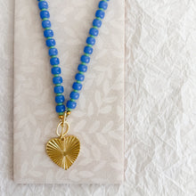 Load image into Gallery viewer, True Blue Sweetheart Beaded Necklace