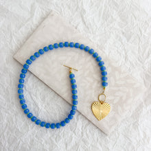 Load image into Gallery viewer, True Blue Sweetheart Beaded Necklace