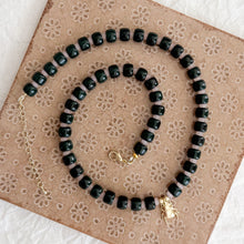 Load image into Gallery viewer, True Emerald Beetle Beaded Necklace