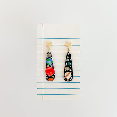 Planetary Teardrop Earrings