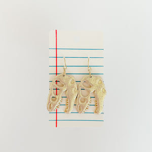 Champagne Shimmer TRex Earrings