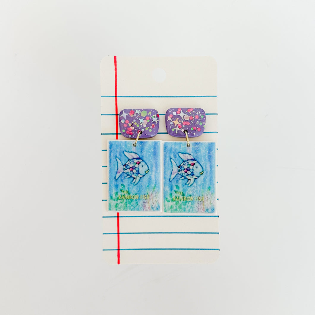 The Rainbow Fish Book Earrings