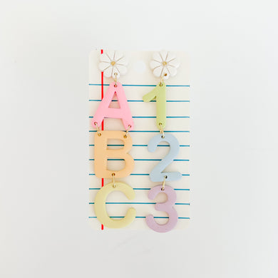 ABC 123! Earrings