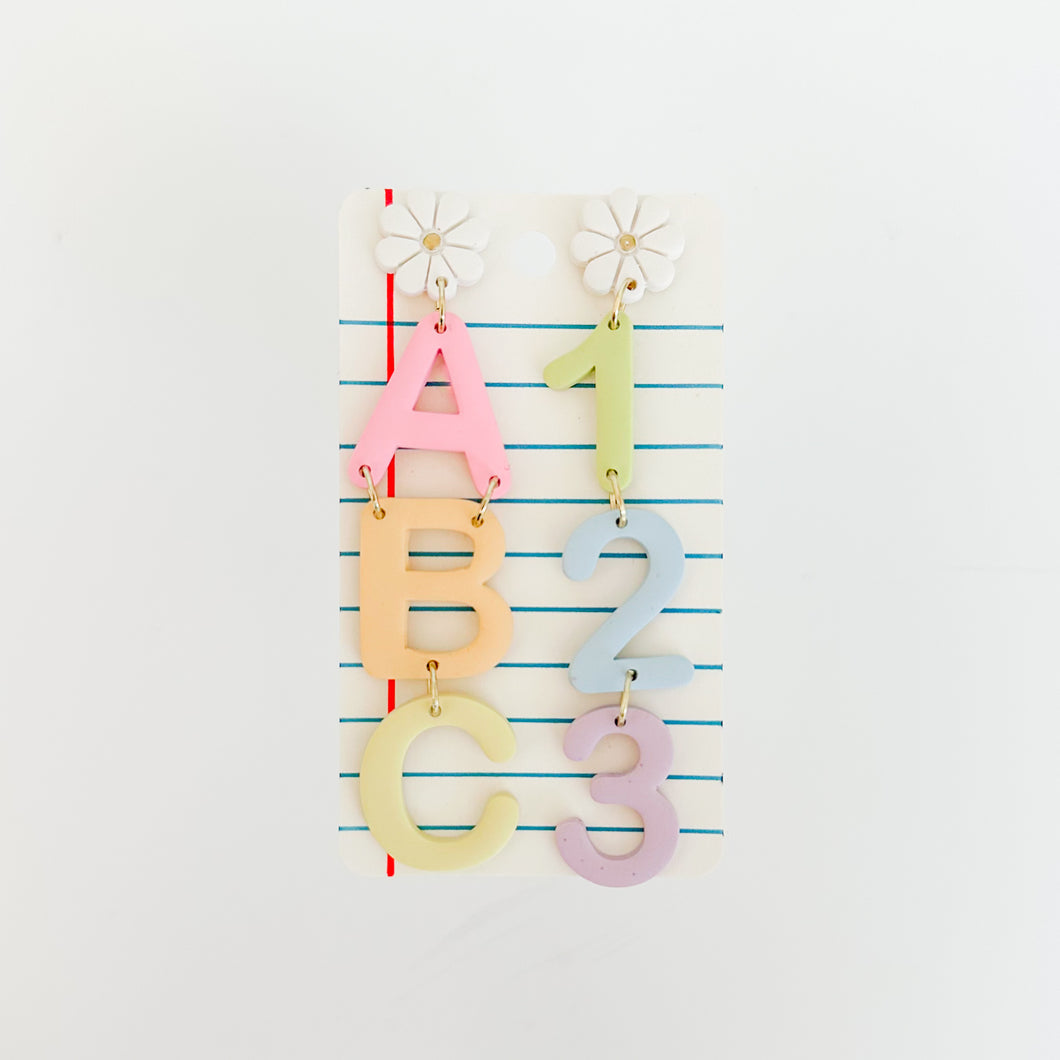 ABC 123! Earrings