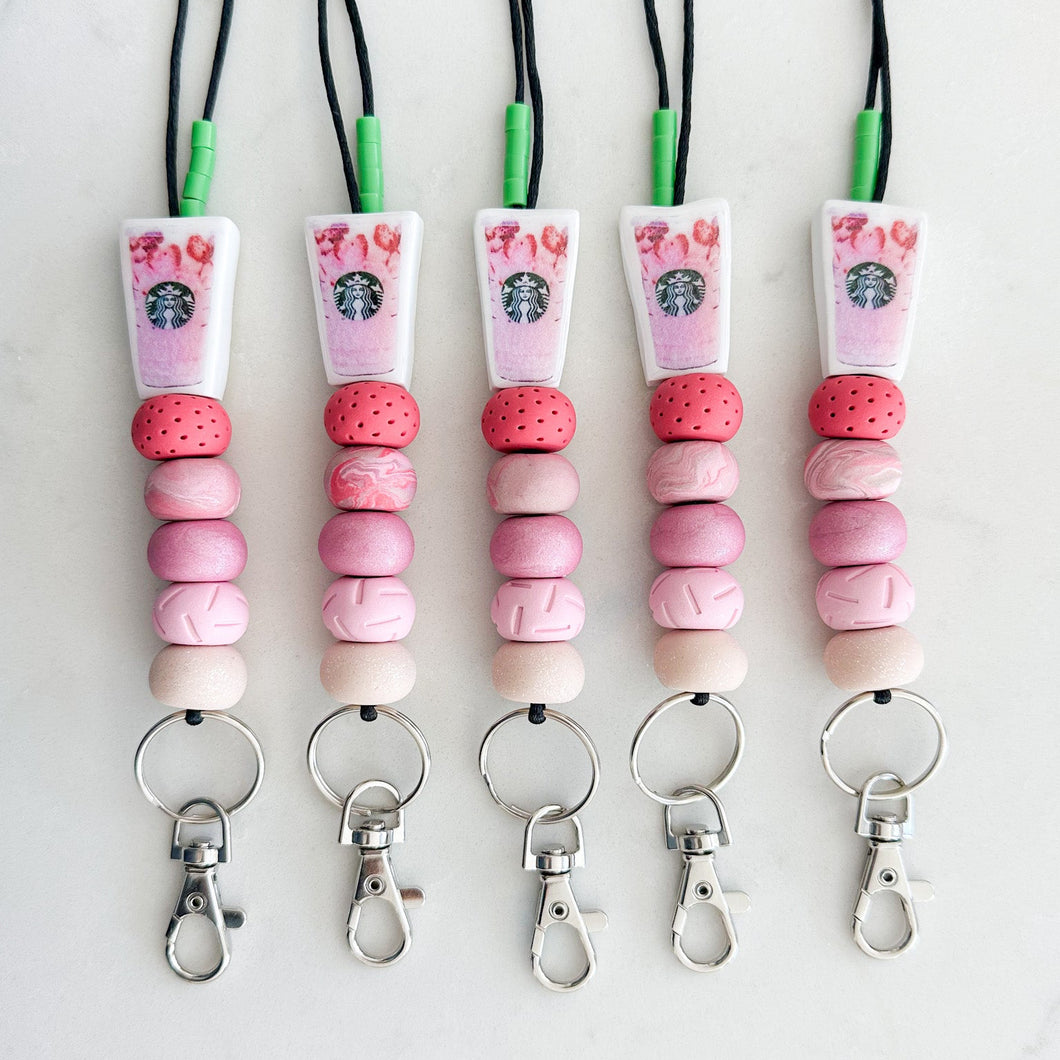 Pink Drink Lanyard