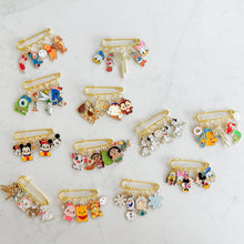 Load image into Gallery viewer, Happiest Place: How Charming! Charm Carrier Safety Pins
