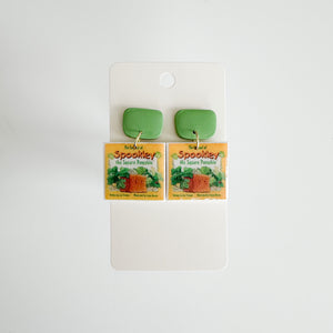 Spookly the Square Pumpkin Earrings