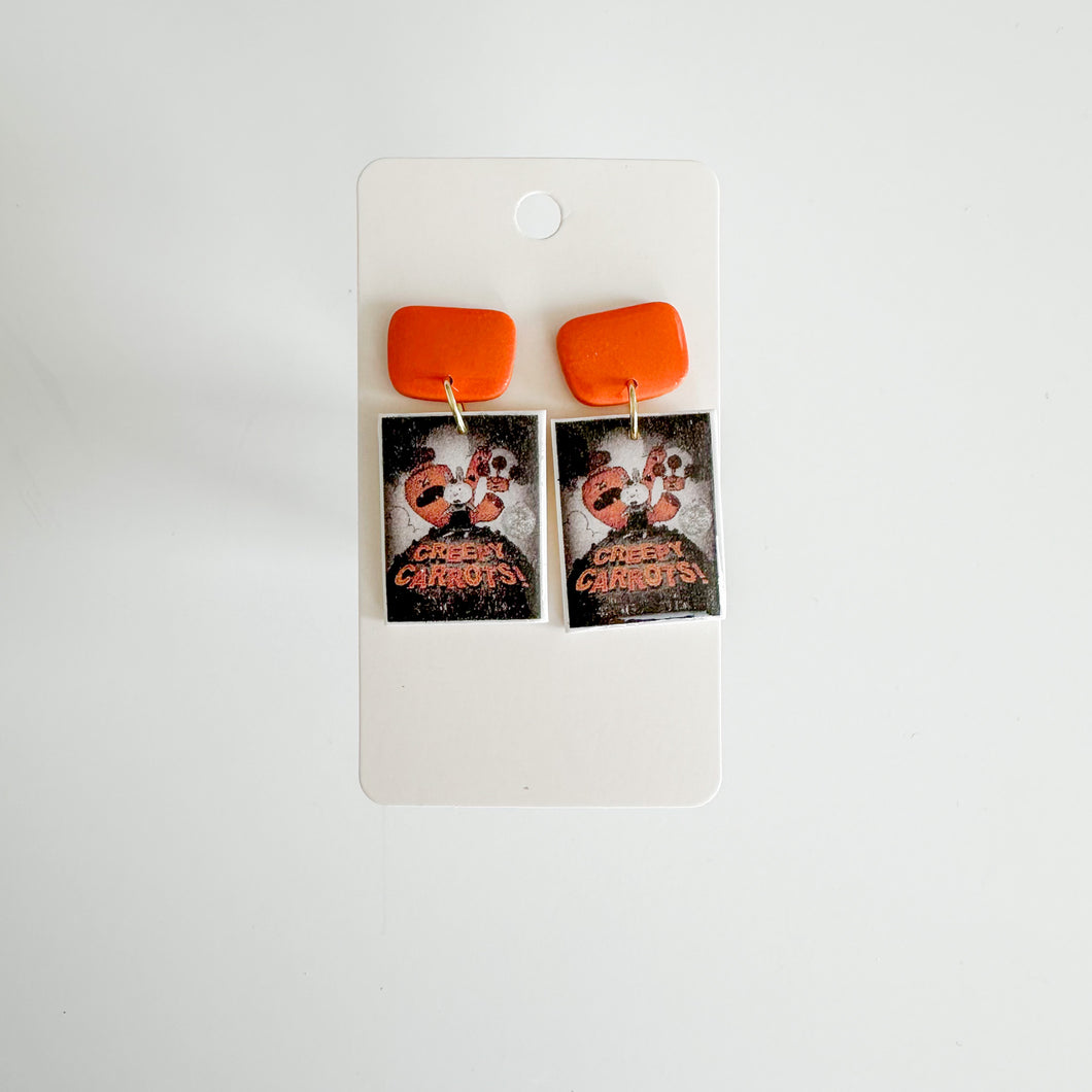 Creepy Carrots Book Earrings