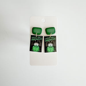 Creepy Pair of Underwear Book Earrings