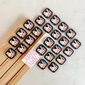 Mini Bookshelf Ghost Stud Earrings