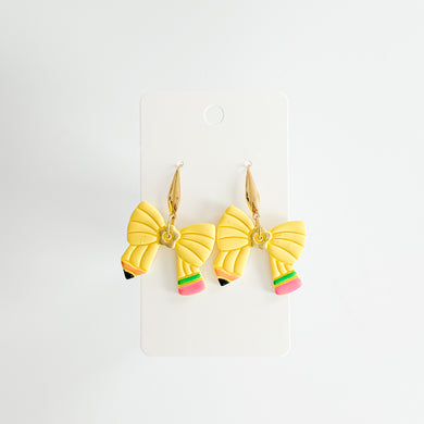 Pencil Bow Earrings
