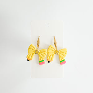 Pencil Bow Earrings
