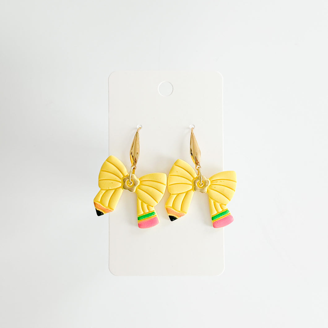 Pencil Bow Earrings