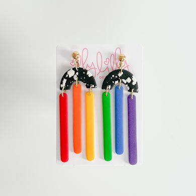 Rainbow Bar Dangle Earrings