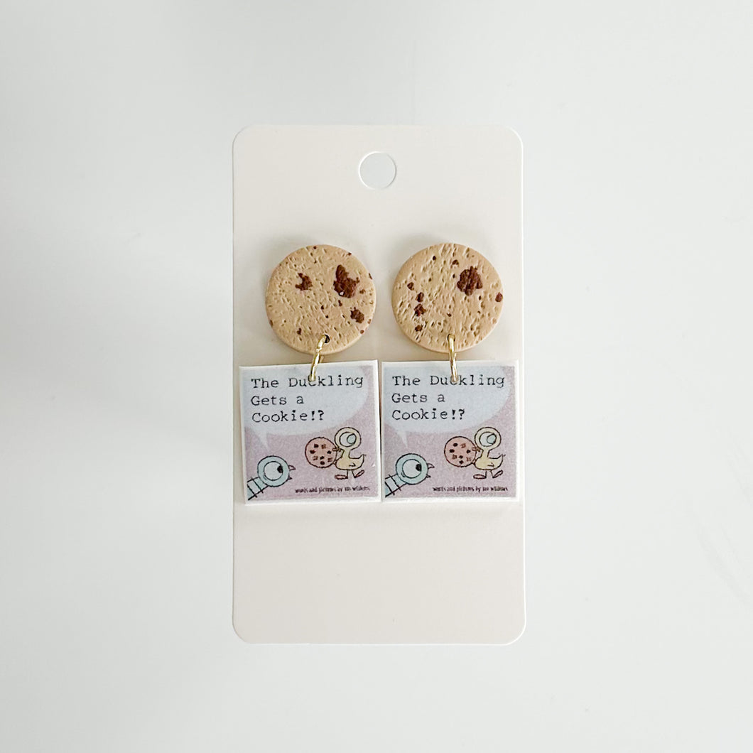 Pigeon Wants a Cookie Mini Book Earrings