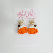 Load image into Gallery viewer, Pumpkin Mug Latte Earrings
