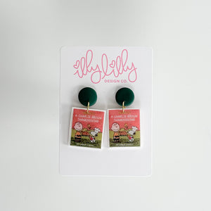 A Charlie Brown Thanksgiving Mini Book Earrings