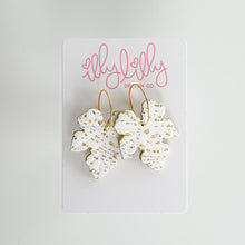 Load image into Gallery viewer, Gold Leaf Hoop Earrings