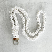 Load image into Gallery viewer, White Plus Plus Scrunchie Lanyard