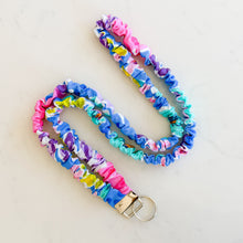 Load image into Gallery viewer, Watercolor Blue Floral Multi Color Lanyard