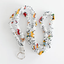 Load image into Gallery viewer, Lined Paper School Supply Scrunchie Lanyard