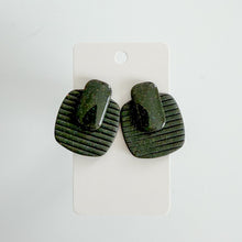Load image into Gallery viewer, Forrest Green Statment Stud Earrings