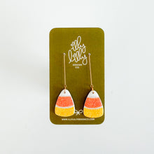 Load image into Gallery viewer, Mini Glitter Candy Corn Earrings