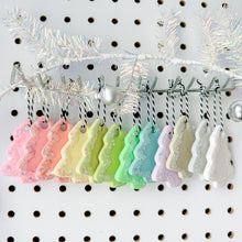 Load image into Gallery viewer, *SURPRISE* Pastel Glitter Tree Ornaments