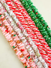 Load image into Gallery viewer, HOLIDAY Pink Gingerbread Scrunchie Lanyard