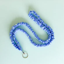 Load image into Gallery viewer, Blue Sky Star Print Scrunchie Lanyard