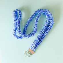 Load image into Gallery viewer, Blue Sky Star Print Scrunchie Lanyard